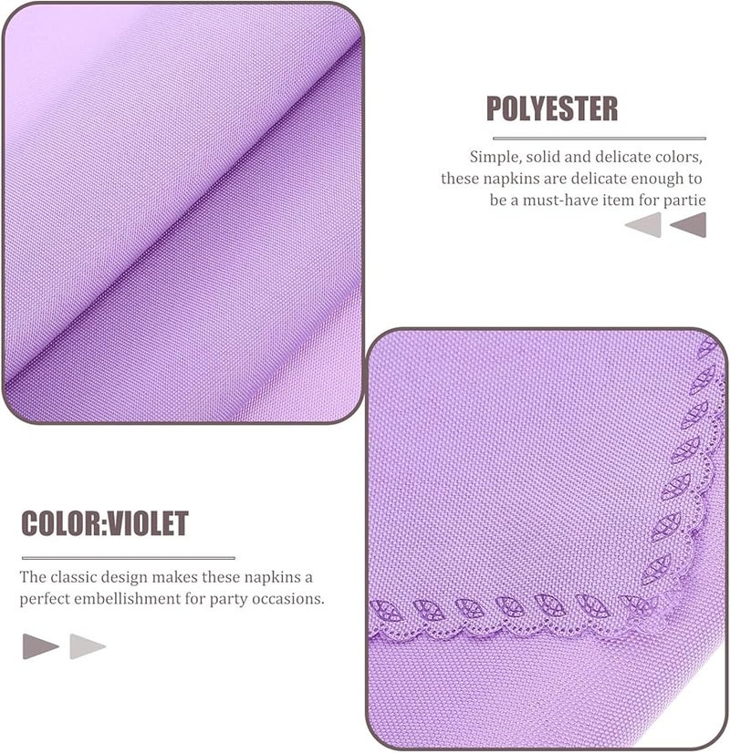 FRCOLOR 10 قطعة مناديل قماشية بلون صلب لحفلات الزفاف والمطاعم والفنادق - Image 2